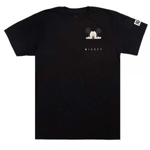 Neff x Mickey Mouse Peek Pocket Disney Collab Black T-Shirt Size XL